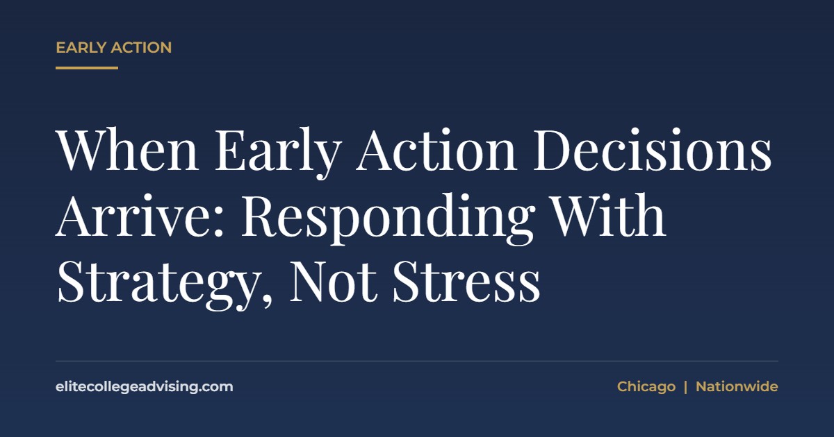 Early action decisions: When Early Action Decisions Arrive: Responding With Strategy, Not Stress