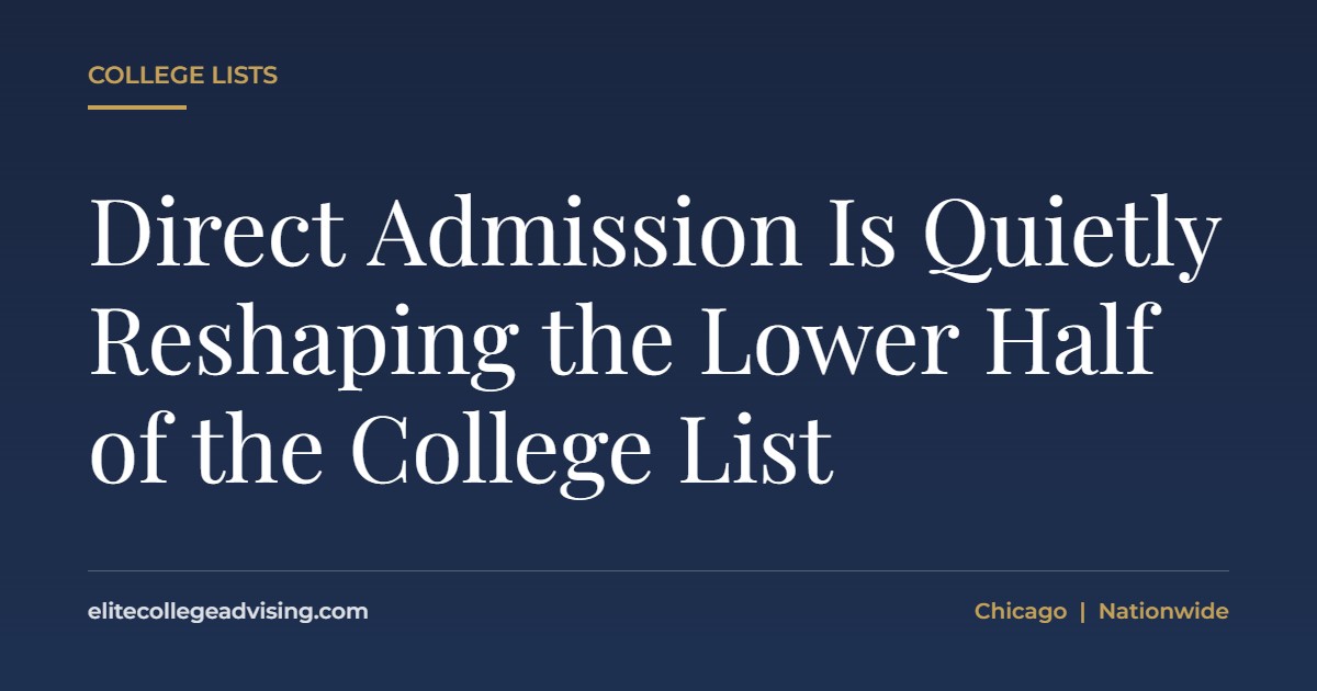 Direct admission: Direct Admission Is Quietly Reshaping the Lower Half of the College List