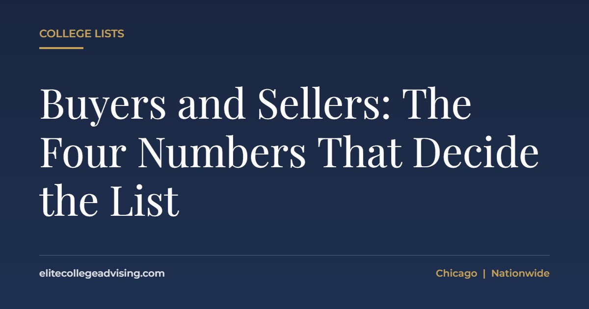 College list strategy: Buyers and Sellers: The Four Numbers That Decide the List