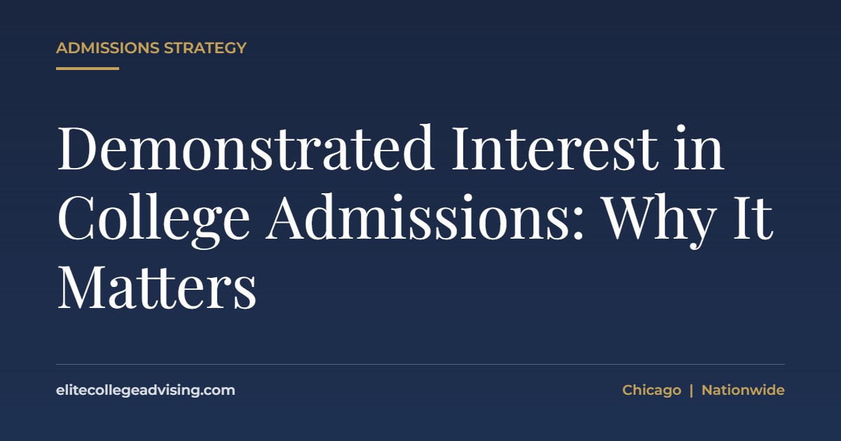 Demonstrated interest: Demonstrated Interest in College Admissions: Why It Matters