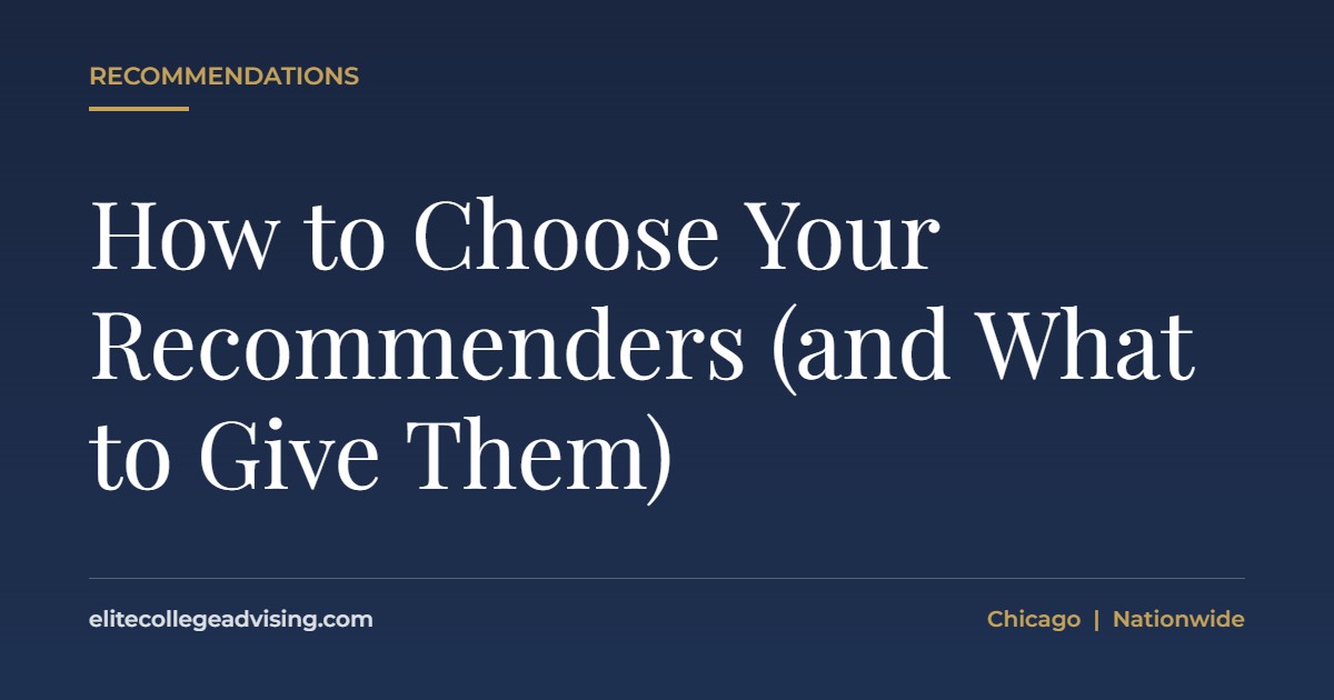 Recommenders: How to Choose Your Recommenders (and What to Give Them)