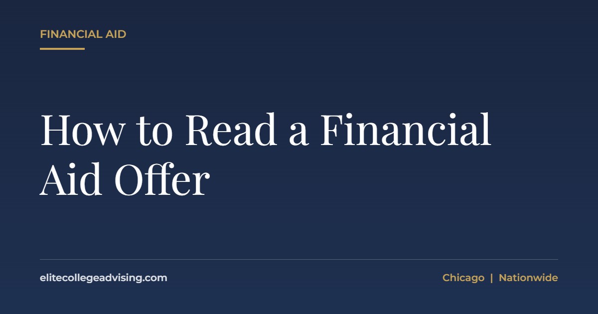 Financial aid offer: How to Read a Financial Aid Offer