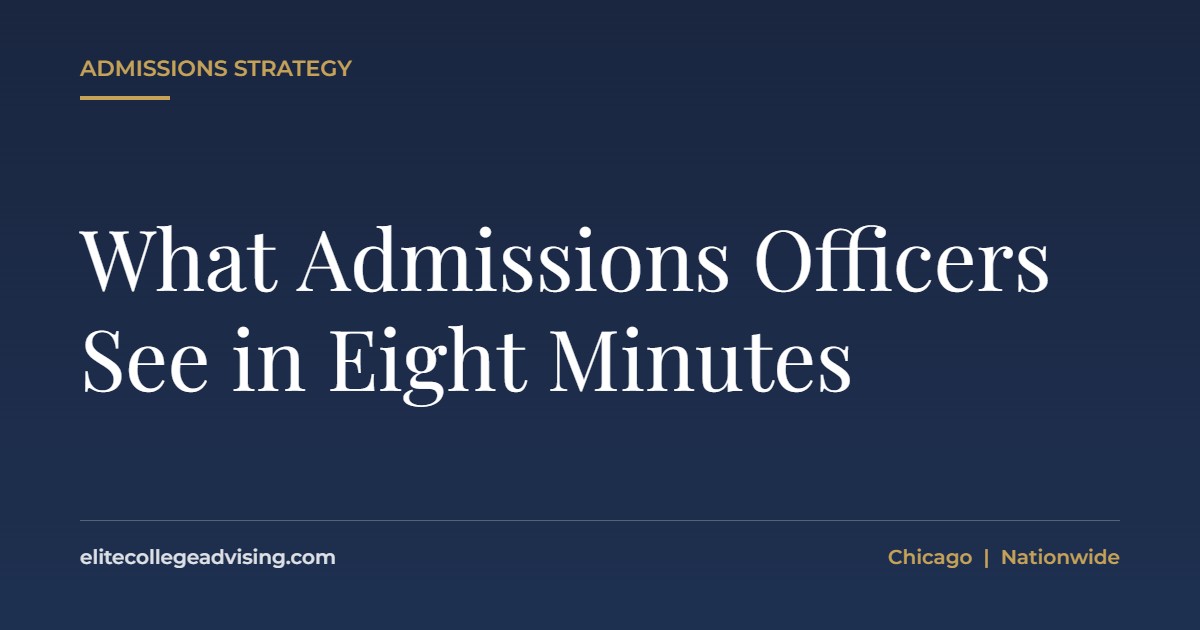 Admissions officer: What Admissions Officers See in Eight Minutes