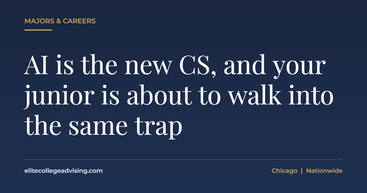 AI major: AI is the new CS, and your junior is about to walk into the same trap