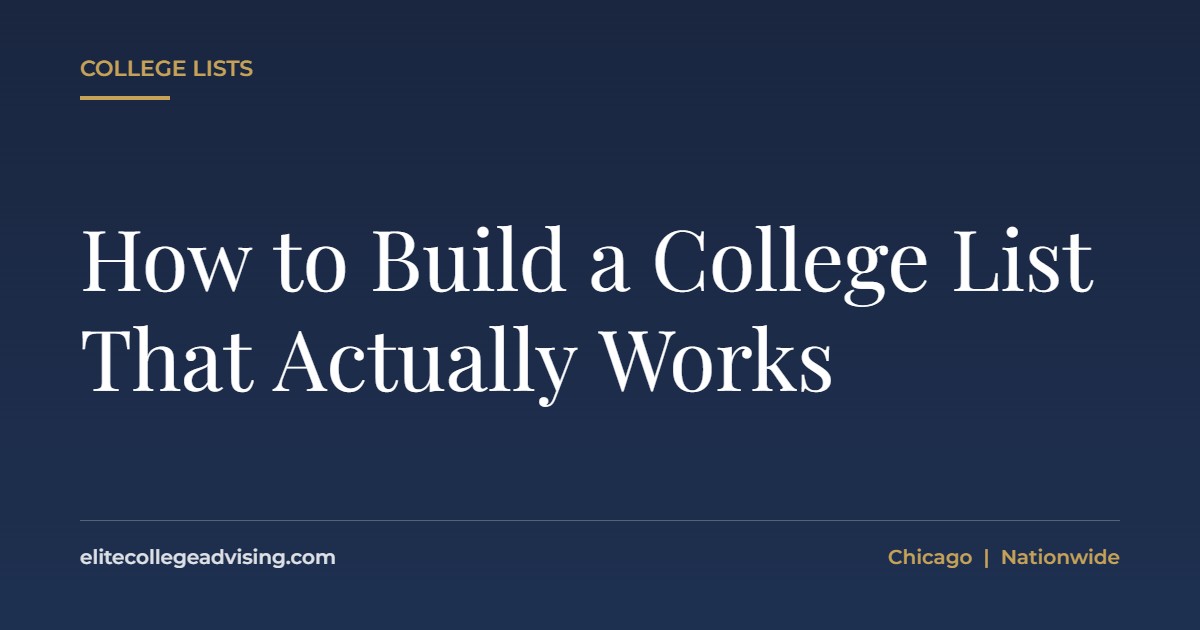 Build a college list: How to Build a College List That Actually Works