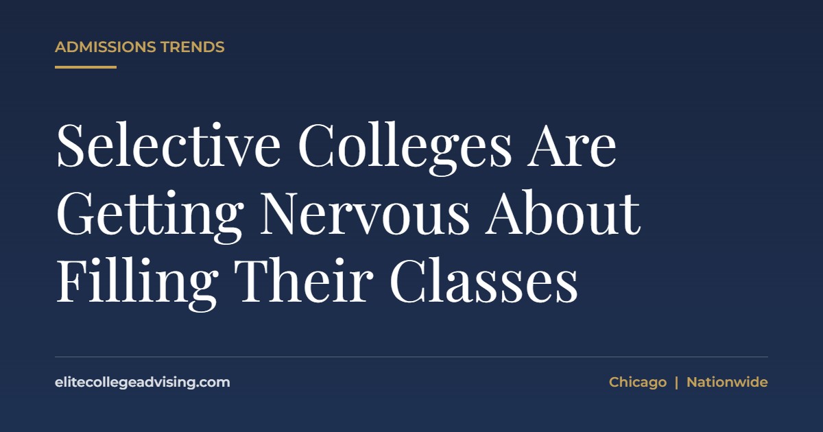 Selective colleges: Selective Colleges Are Getting Nervous About Filling Their Classes